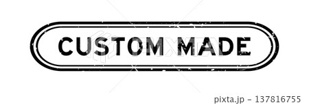 Grunge black custom made word rubber seal stamp on white background 137816755