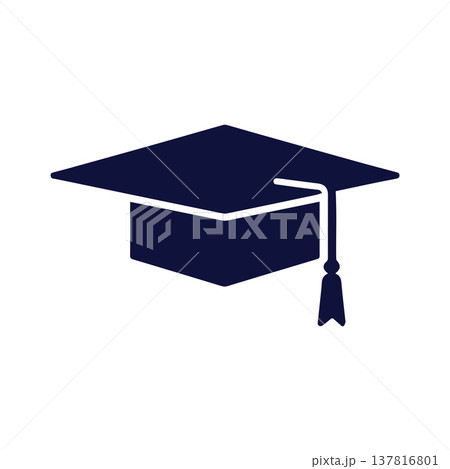 Floating Graduation Cap Academic Logo Symbolizing Academic Freedom Floating Graduation Cap Academic Logo Symbolizing Academic Freedom 137816801