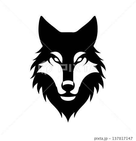 Tribal-Inspired Wolf Emblem With Sharp Symbolic Minimal Curves Tribal-Inspired Wolf Emblem With Sharp Symbolic Minimal Curves 137817147