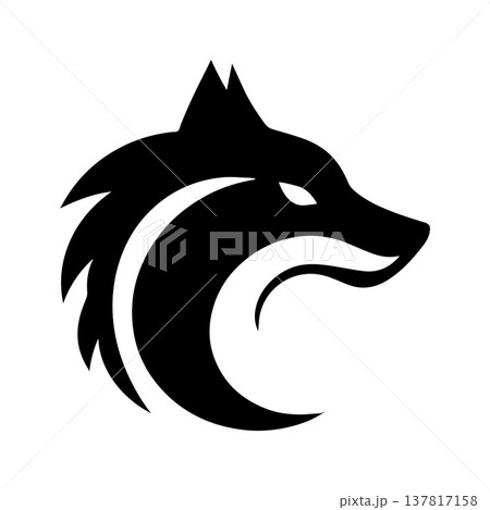 Mountain-Integrated Wolf Emblem Designed With Adventurous Minimal Style 137817158
