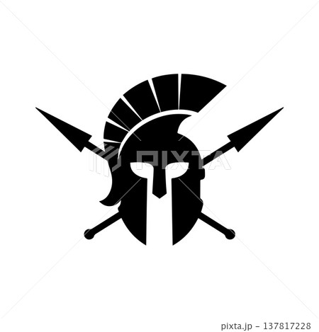 X Spear Battle Symbol Representing Strength Defense And Honor 137817228