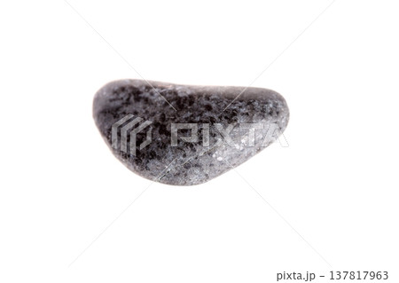 Macro mineral stone lignite on a white background 137817963