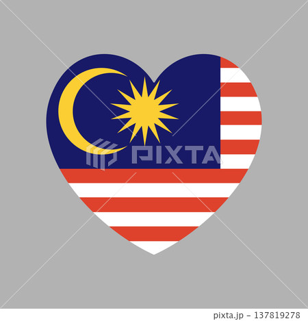 Malaysia Flag icon in heart shape. Malaysia Flag heart shaped badge, sticker. National symbol. Flag of Malaysia button, banner. Malaysia Flag icon in heart shape. Malaysia Flag heart shaped badge, sticker. National symbol. Flag of Malaysia button, banner. 137819278