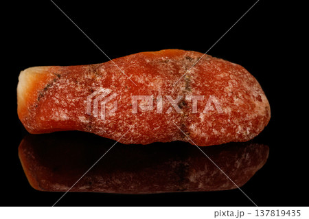 Macro stone Apophyllite mineral on black background 137819435