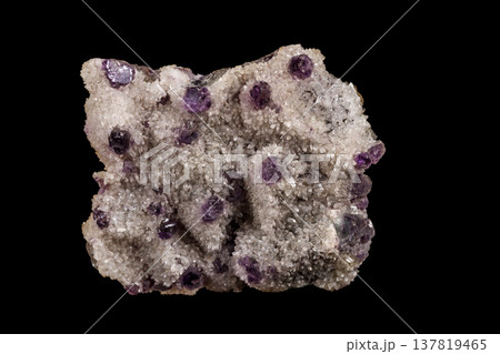 macro mineral fluorite stone on black background 137819465