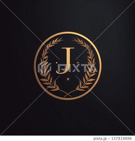 Initial Letter J Logo with Laurel Wreath. Luxury Corporate Business Identity Initial Letter J Logo with Laurel Wreath. Luxury Corporate Business Identity 137819899