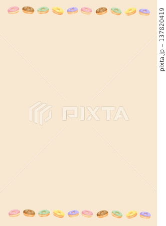 カラフルなドーナツのフレーム 137820419