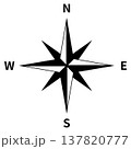 コンパス 方位マーク 黒 137820777