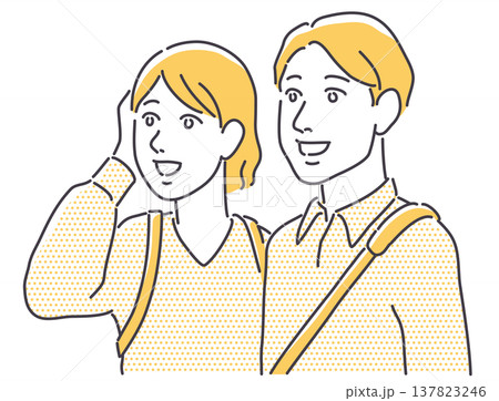 観光する男性と女性 137823246