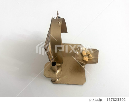 orthodox home altar isolated on white background orthodox home altar isolated on white background 137823592