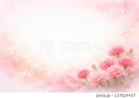 母の日をイメージした抽象水彩背景テクスチャ 母の日をイメージした抽象水彩背景テクスチャ 137824437