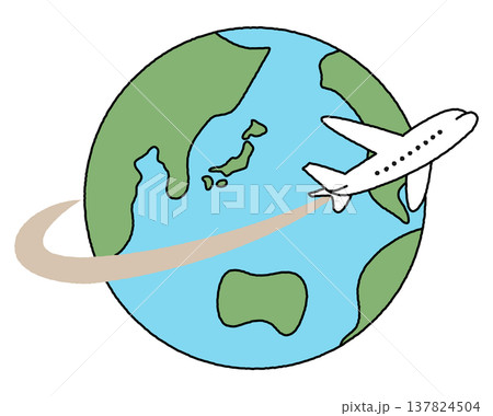 地球を周る飛行機 137824504