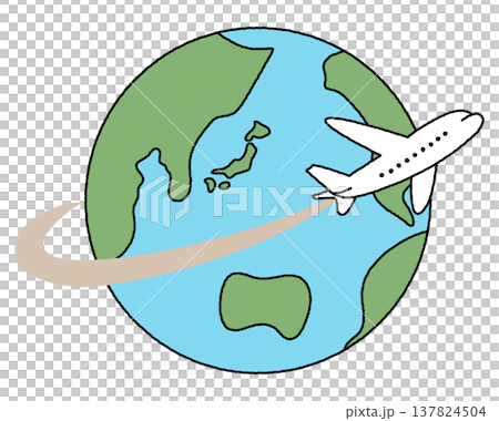 地球を周る飛行機 137824504