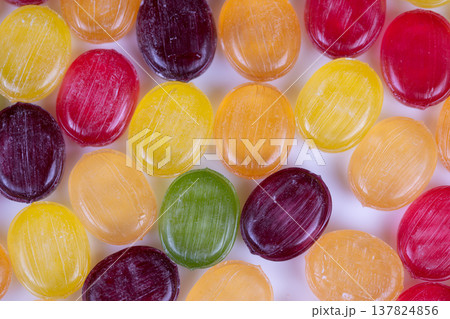 Elegant presentation of diverse candies emphasizing quality craftsmanship and style. Tastefully organized selection of premium candies showcasing artistry and superior materials Elegant presentation of diverse candies emphasizing quality craftsmanship and style. Tastefully organized selection of premium candies showcasing artistry and superior materials 137824856