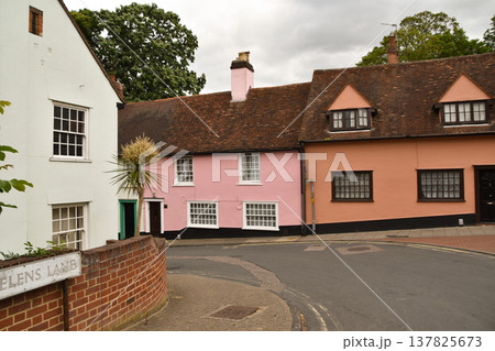 Quaint Houses of the Dutch Quarter in Colchester, Essex 137825673
