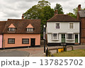 Pink and Blue Houses in Colchester's Dutch Quarter 137825702