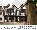 An old, black and white building with wooden beams in Colchester Essex 137825712