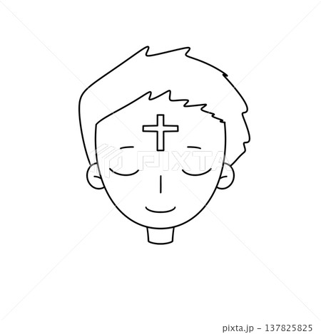 Simple line drawing of a smiling face Simple line drawing of a smiling face 137825825