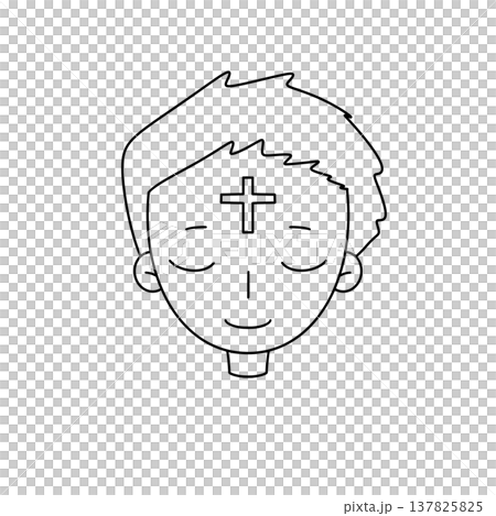 Simple line drawing of a smiling face Simple line drawing of a smiling face 137825825