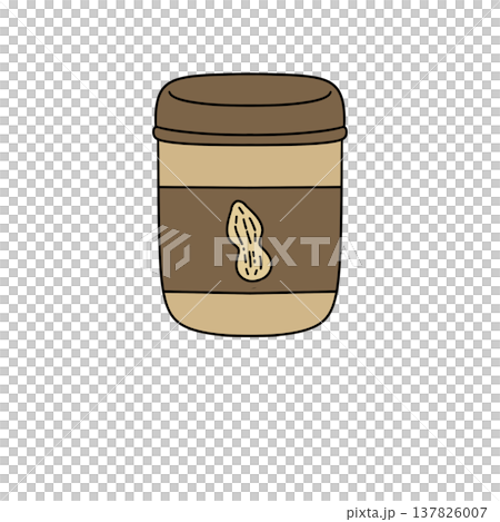 Simple cartoon jar of peanut butter Simple cartoon jar of peanut butter 137826007