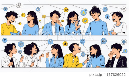 DX・AI・クラウドで進むデジタルトランスフォーメーション｜データネットワークのビジネスコンセプト