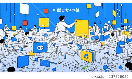 DX・AI・クラウドで進むデジタルトランスフォーメーション｜データネットワークのビジネスコンセプト