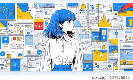 DX・AI・クラウドで進むデジタルトランスフォーメーション｜データネットワークのビジネスコンセプト