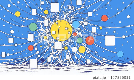 DX・AI・クラウドで進むデジタルトランスフォーメーション｜データネットワークのビジネスコンセプト