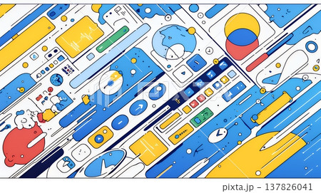 DX・AI・クラウドで進むデジタルトランスフォーメーション｜データネットワークのビジネスコンセプト