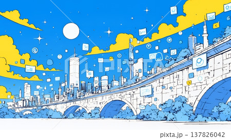 DX・AI・クラウドで進むデジタルトランスフォーメーション｜データネットワークのビジネスコンセプト