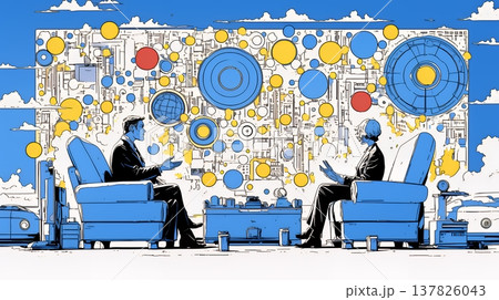 DX・AI・クラウドで進むデジタルトランスフォーメーション｜データネットワークのビジネスコンセプト