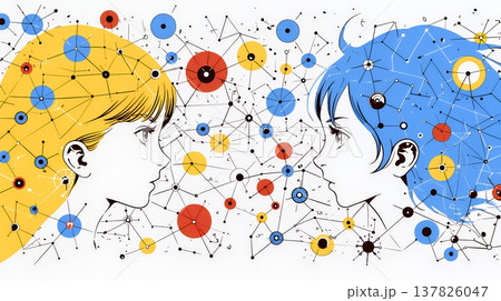 DX・AI・クラウドで進むデジタルトランスフォーメーション｜データネットワークのビジネスコンセプト