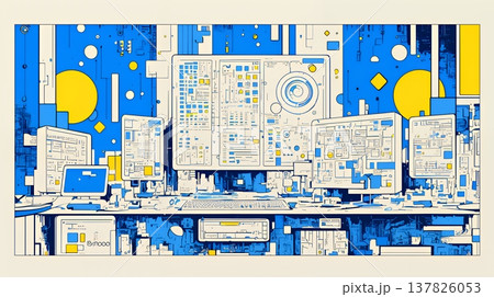 DX・AI・クラウドで進むデジタルトランスフォーメーション｜データネットワークのビジネスコンセプト