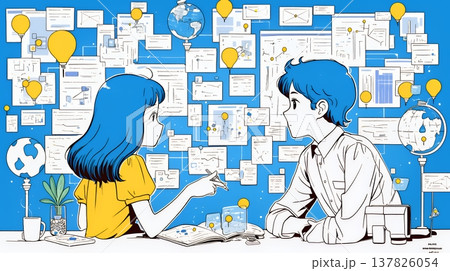 DX・AI・クラウドで進むデジタルトランスフォーメーション｜データネットワークのビジネスコンセプト