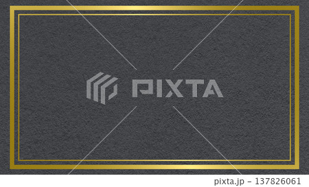 Textured black paper background with metallic gold double frame border and copy space for banner, presentation, template Textured black paper background with metallic gold double frame border and copy space for banner, presentation, template 137826061