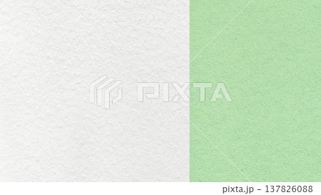 White paper texture two color background with light green vertical split and copy space for template, banner, presentation 137826088