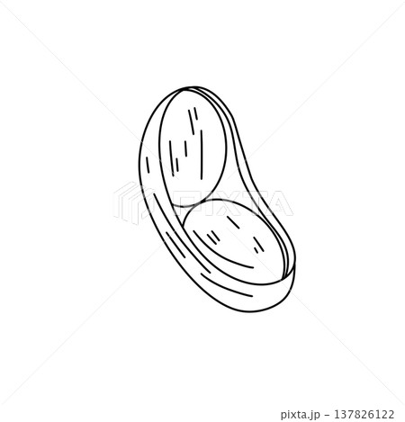 Simple line drawing of a raw steak Simple line drawing of a raw steak 137826122