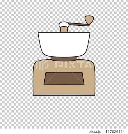 Simple coffee grinder illustration Simple coffee grinder illustration 137826124