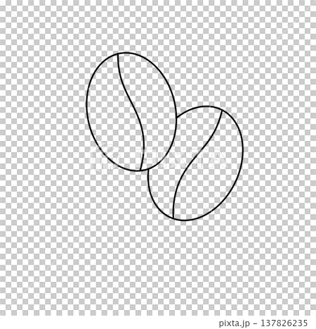 Simple sketch of two coffee beans Simple sketch of two coffee beans 137826235