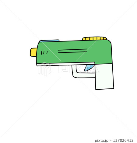 Green water gun with yellow accents Green water gun with yellow accents 137826412