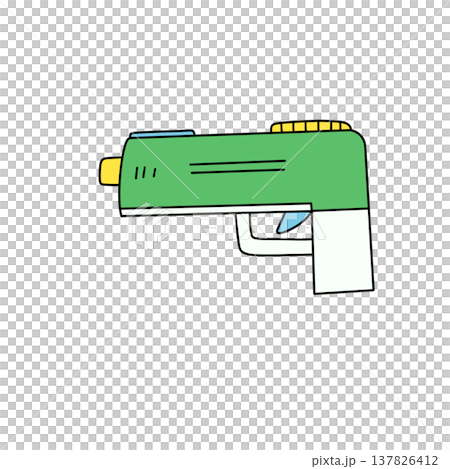 Green water gun with yellow accents Green water gun with yellow accents 137826412