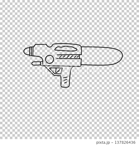 Simple line drawing of a futuristic handheld device Simple line drawing of a futuristic handheld device 137826436