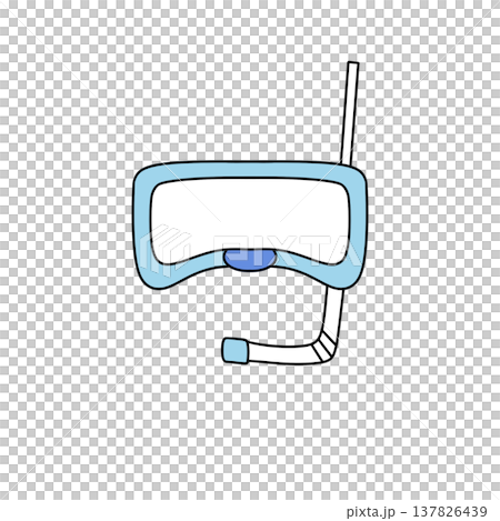 Light blue diving mask with snorkel Light blue diving mask with snorkel 137826439