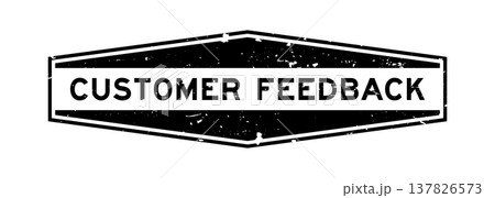 Grunge black customer feedback word hexagon rubber seal stamp on white background Grunge black customer feedback word hexagon rubber seal stamp on white background 137826573