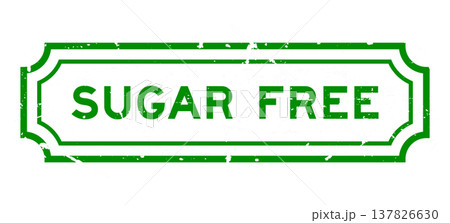 Grunge green sugar free word rubber seal stamp on white background Grunge green sugar free word rubber seal stamp on white background 137826630