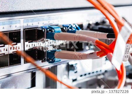 ethernet cables connected to server switch ethernet cables connected to server switch 137827226