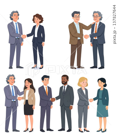 握手する会社員 137827644