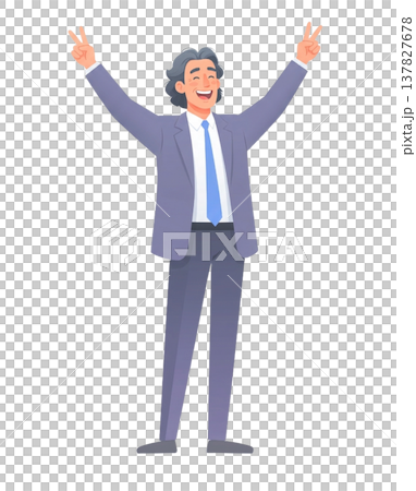A man in a suit speaks with a happy expression. A man in a suit speaks with a happy expression. 137827678