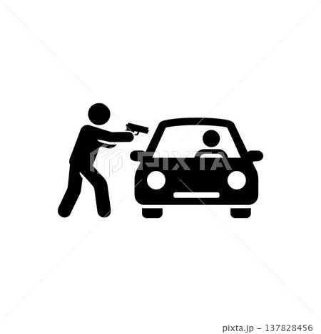 Carjacking Pursuit Crime Icon Carjacking Pursuit Crime Icon 137828456
