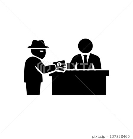 Bribery and Corruption Transaction Icon Bribery and Corruption Transaction Icon 137828460